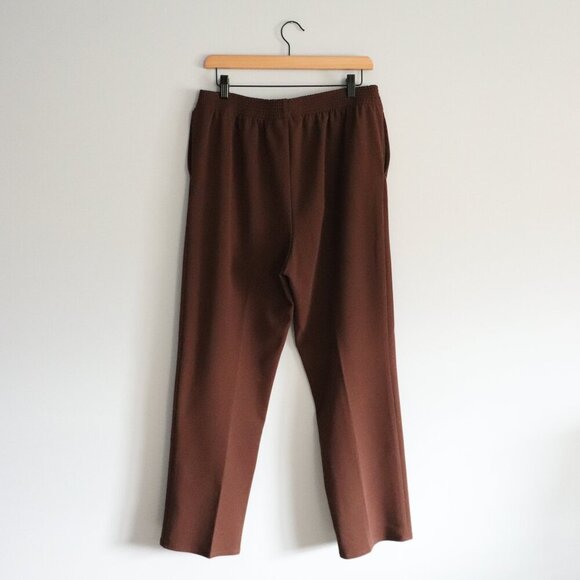 Northern Traditions‎ Women's Brown 10P Stretch Straight Leg Casual Lounge Pants - Picture 2 of 12